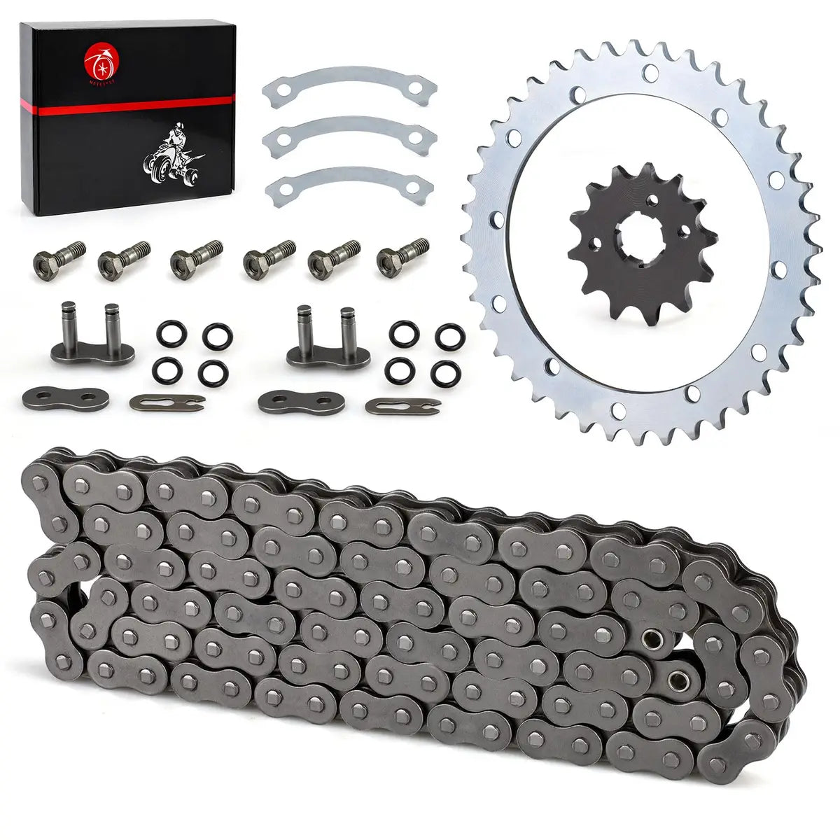Heavy Duty O-Ring Drive Chain and Sprockets Kit for Yamaha Warrior 350 YFM350X 1989-2004