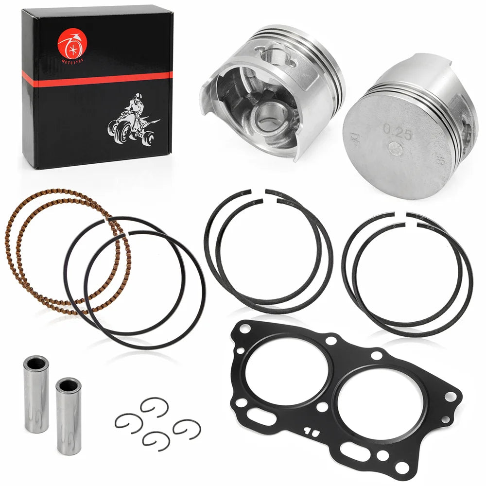Piston Ring 0.25mm Oversize Bore Cylinder Head Gasket for EZGO Fuji Robin 295cc EH29C TXT 4 Cycle Gas Golf Cart 1991-2008
