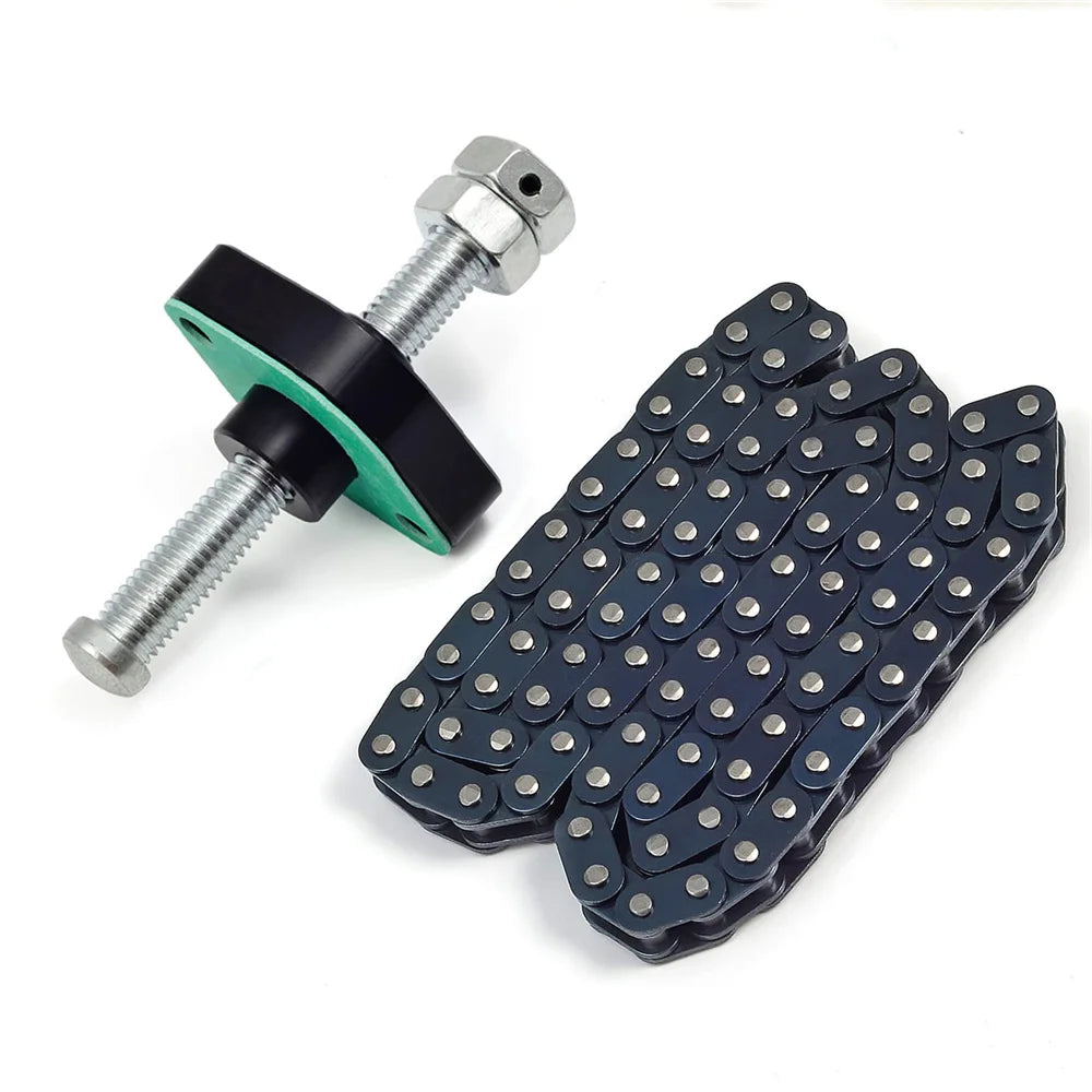 Cam Timing Chain 05T-90L & CNC Manual Tensioner for Kawasaki Bayou 300 Prairie 300 KLT200 KLT250 Lakota 300 12049-1055 21070-013