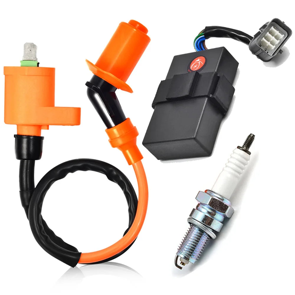 CDI Box Ignition Coil Spark Plug Kit Honda FourTrax 300 TRX 1998-2000 30400-HM5-506 30410-HM5-A11