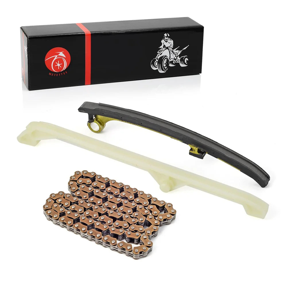 Cam Timing Chain & Tensioner Guide for Honda 2003-2022 Pioneer 700 SXS700 Big Red 700 MUV700 Rincon TRX 680 TRX 650
