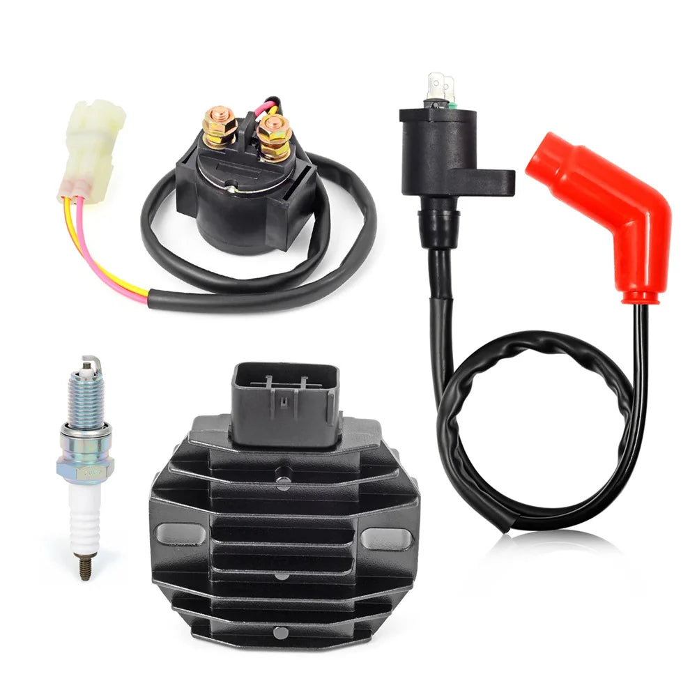 CDI Box Ignition Coil Voltage Regulator Rectifier Relay Kit for Honda Recon 250 TRX250TE TRX250TM 2005-2021