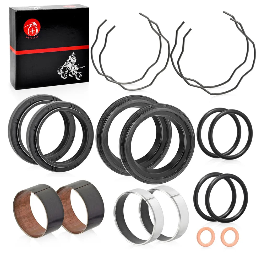 Fork Bushing Dust Oil Seals Kit for Yamaha V-Star 650 950 1100 1300 XVS650 XVS950 XVS1100 XVS1300 MT07 FZ07 XSR 700