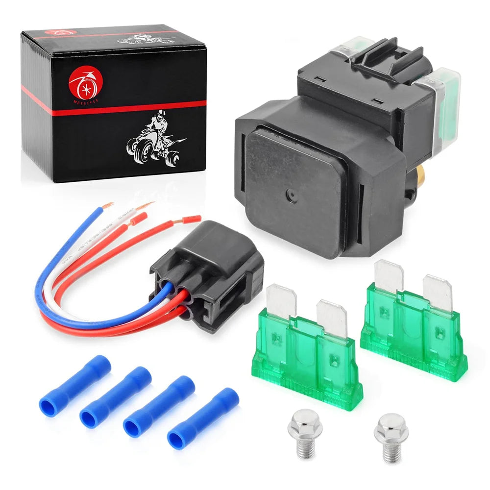 Starter Solenoid Relay M-B with Plug for Yamaha Grizzly 550 700 Kodiak 700 FJR1300 WR250R WR250X YFZ R1 R6 MT-10 VK10 VK540