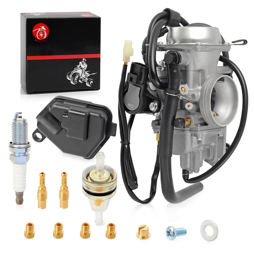 Carburetor and Spark Plug for Honda Foreman 500 TRX500TM TRX500FE TRX500FM TRX500FPE TRX500FPM 2005-2011