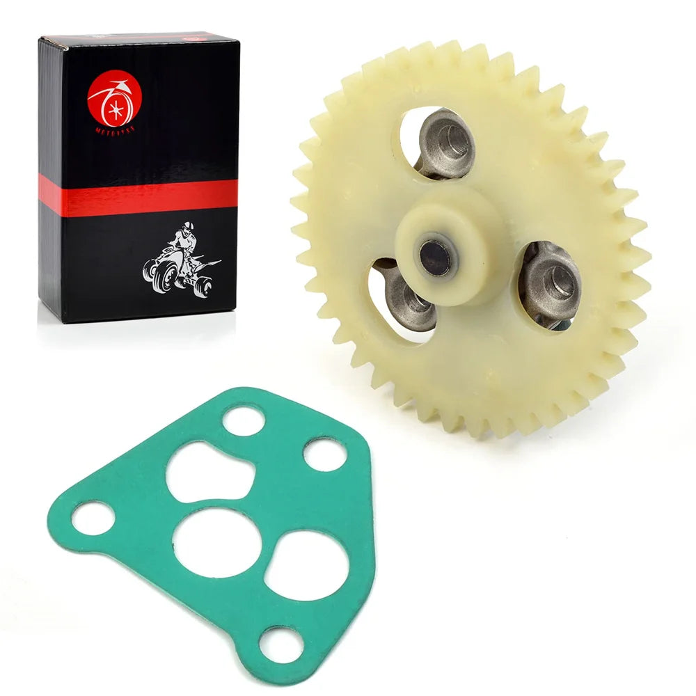 Oil Pump & Drive Gear for Yamaha Raptor 350 Warrior 350 Big Bear 350 400 Wolverine 350 - 1UY-13300-00