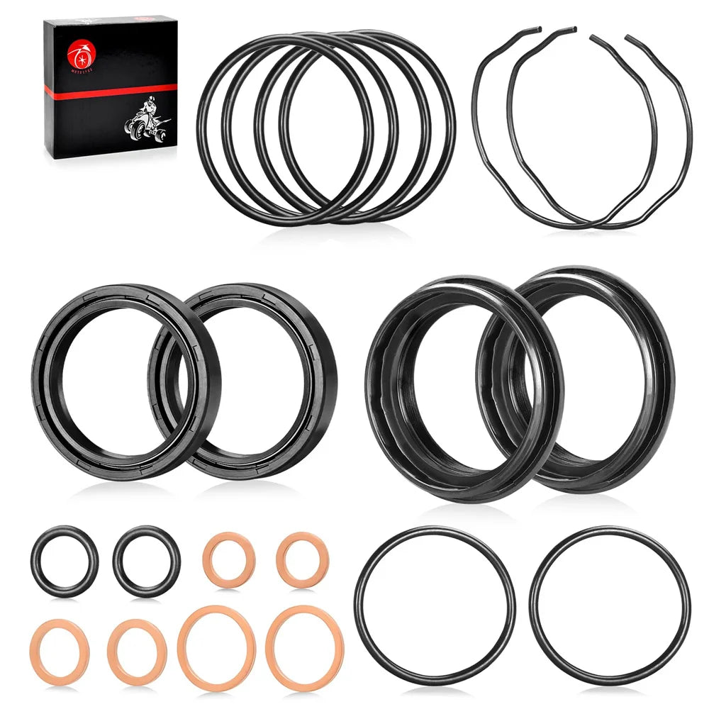 Fork Dust Oil Seals Kit For Suzuki GSX-R600 GSX-R750 GSF1200 Bandit 1200 DL650 V-Strom 650 RF900R Honda CB1000A/AC