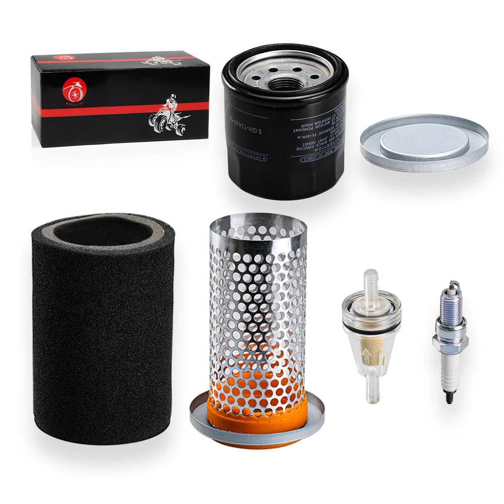 Air Filter & Guide Cage Cap Oil Filter Kit For Yamaha Grizzly 350 400 450 Bruin 350 Kodiak 400 Wolverine 350 450 - 5UH-E4458-00-00