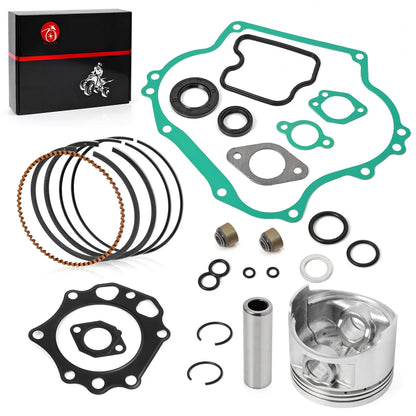Engine Rebuild Gasket Kit with Piston, Rings, and Seals for Kawasaki Mule 500 520 550 1990-2004