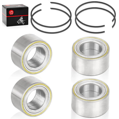 4pc Front Rear Wheel Bearing & Circlip Kit for Can-Am Maverick X3 MAX Turbo R RR 2017-2023 293350109 293350129 293350151 293370102