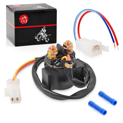 Starter Solenoid Relay & Plug for Yamaha Moto-4 YFM200 Warrior Big Bear 350 YFB250 Breeze 125 TW BW200 VWX1200 XV535 XT225 XJ550