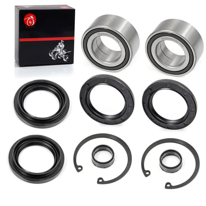 Front Wheel Bearings & Seals Circlip Dust Seal for Honda Fourtrax 300 TRX300FW 4x4 1988 1990-2000