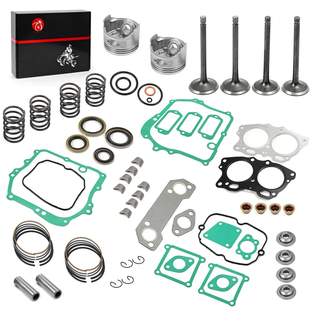 Oversize 0.5mm Piston Ring Gasket Seal Exhaust Intake Valve for EZGO 4 Cycle Gas Golf Cart 350cc EH35C MCI Fuji Robin Engine