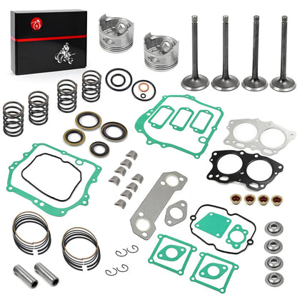 Oversize 0.5mm Piston Ring Gasket Seal Exhaust Intake Valve for EZGO 4 Cycle Gas Golf Cart 350cc EH35C MCI Fuji Robin Engine