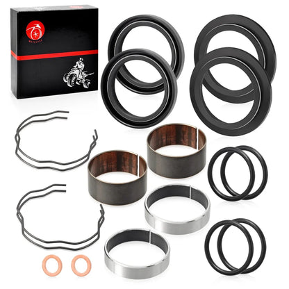 Fork Bushing Dust Oil Seals Kit for Yamaha V-Star 650 950 1100 1300 XVS650 XVS950 XVS1100 XVS1300 MT07 FZ07 XSR 700