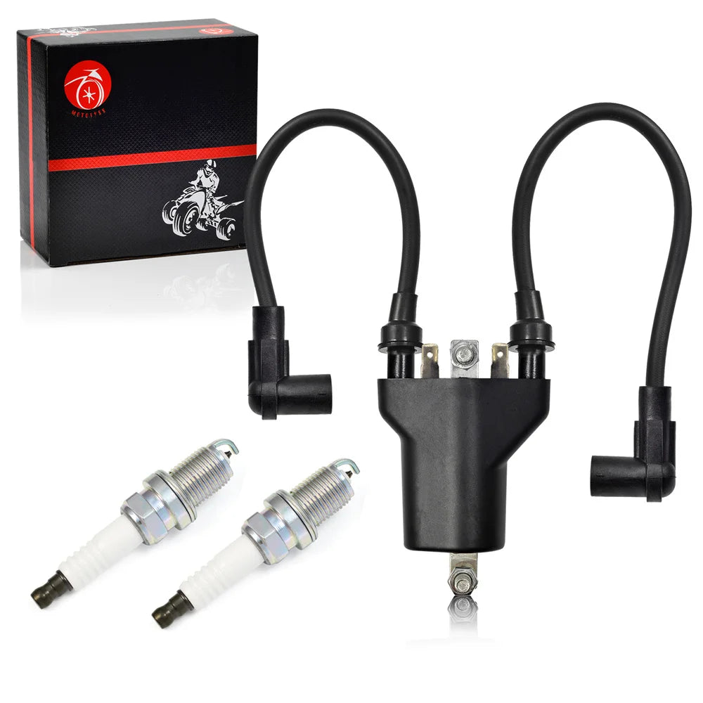 Ignition Coil Pack, Spark Plug, and Cap for EZGO TXT 1991-2002 Robin 295cc 350cc 4-Cycle Gas Golf Cart