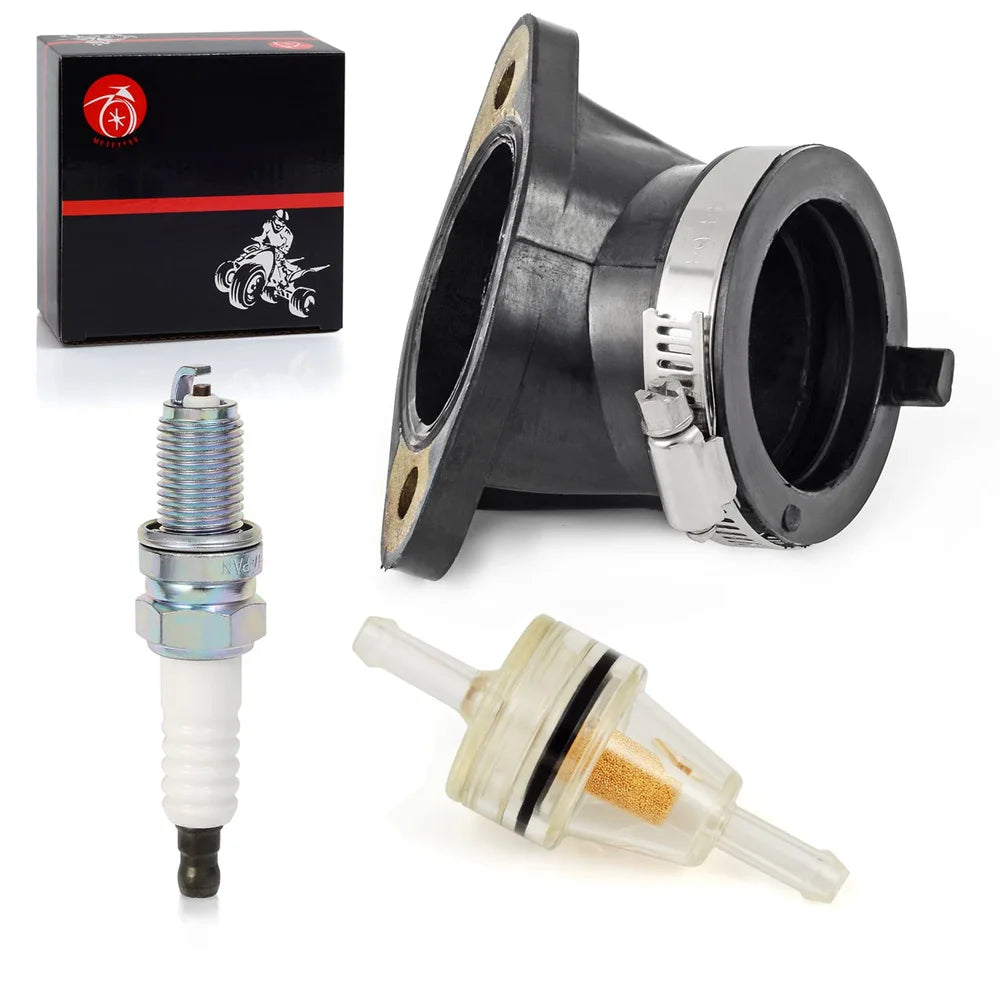 Carb Intake Manifold Boot Spark Plug for Polaris Sportsman 500 HO 2001-2013 Scrambler 500 4x4 1997-2009 3085809