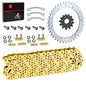Heavy Duty O-Ring Drive Chain and Sprockets Kit for Yamaha Warrior 350 YFM350X 1989-2004 Gold
