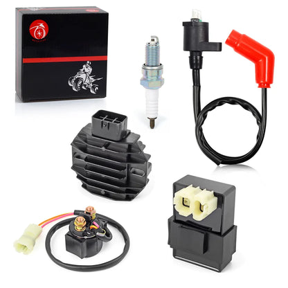 CDI Box Ignition Coil Voltage Regulator Rectifier Relay Kit for Honda Recon 250 TRX250TE TRX250TM 2005-2021