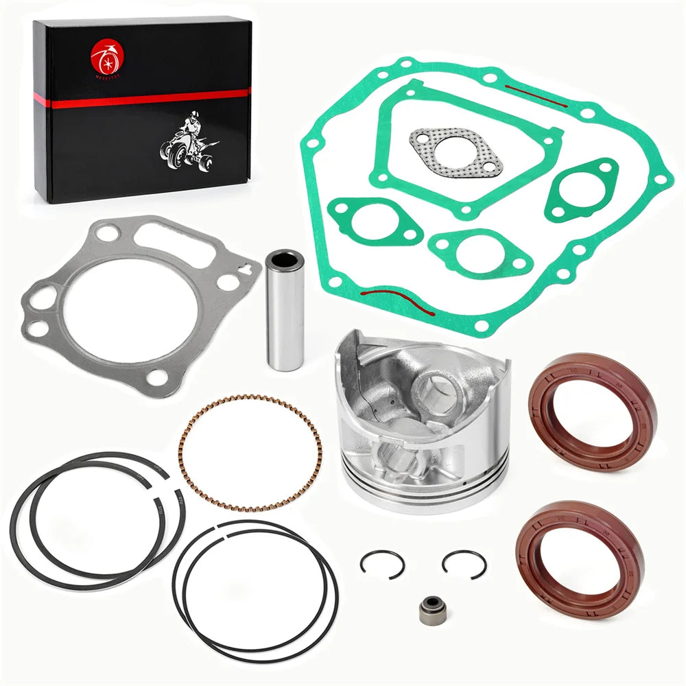 357cc Engine Rebuild Kit 0.25mm Oversize Piston Rings Gaskets Seals for Yamaha G21 G22 G23 G27 G28 YDRA 00-13