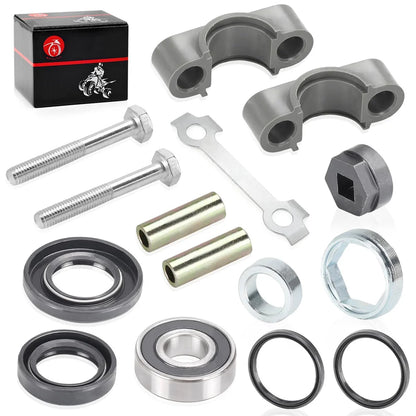 Steering Stem Bushing Bolt Bearing Seal Holder Nut & Removal Tool Kit For Yamaha Banshee Big Bear Warrior Raptor 350 YFZ450 YFB