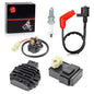 CDI Box Ignition Coil Voltage Regulator Rectifier Relay Kit for Honda Recon 250 TRX250TE TRX250TM 2005-2021