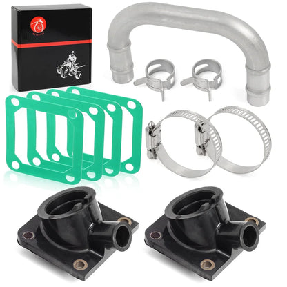 Intake Manifold Boot & Intake Crossover Tube Kit For Yamaha Banshee 350 YFZ350 1987-2006 29L-14465-00 31K-13565-01-00