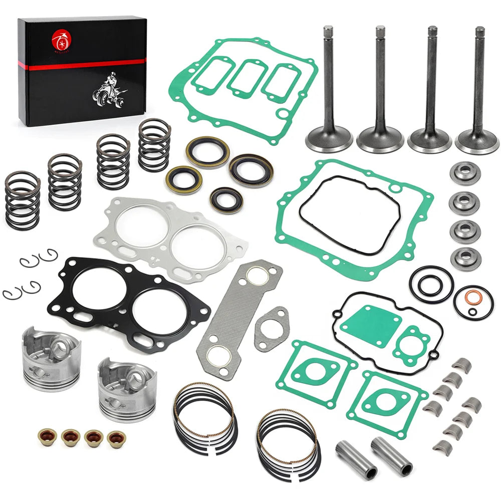 Oversize 0.5mm Piston Ring Gasket Seal Exhaust Intake Valve for EZGO 4 Cycle Gas Golf Cart 350cc EH35C MCI Fuji Robin Engine