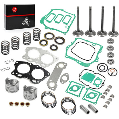 Oversize 0.5mm Piston Ring Gasket Seal Exhaust Intake Valve for EZGO 4 Cycle Gas Golf Cart 350cc EH35C MCI Fuji Robin Engine