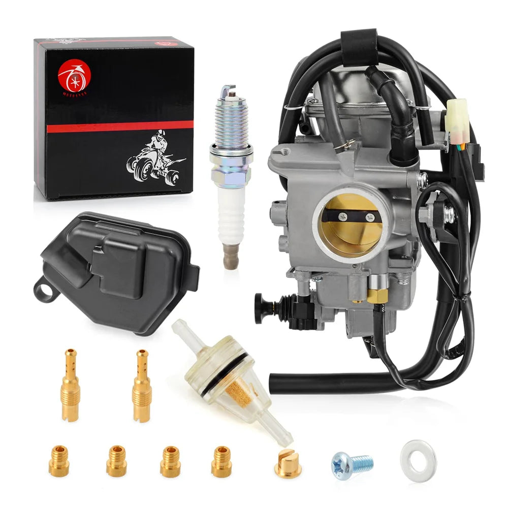 Carburetor and Spark Plug for Honda Foreman 500 TRX500TM TRX500FE TRX500FM TRX500FPE TRX500FPM 2005-2011