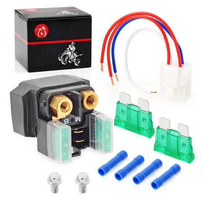 Starter Solenoid Relay with Connector Plug for Yamaha YFZ450 YFZ600R YFZ-R1 R6 FZS1000 FZ8 XV1700 FJR1300 V-Star XVS1100 XVS1300 XT250 WR250R