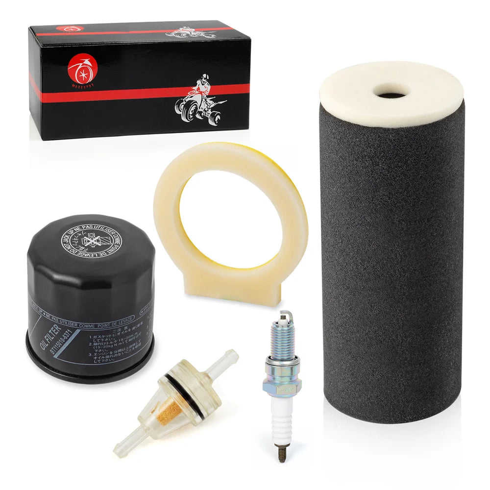 Air Filter Foam Oil Filter Spark Plug Kit for Yamaha Grizzly 660 2002-2008 1UY-14451-00-00