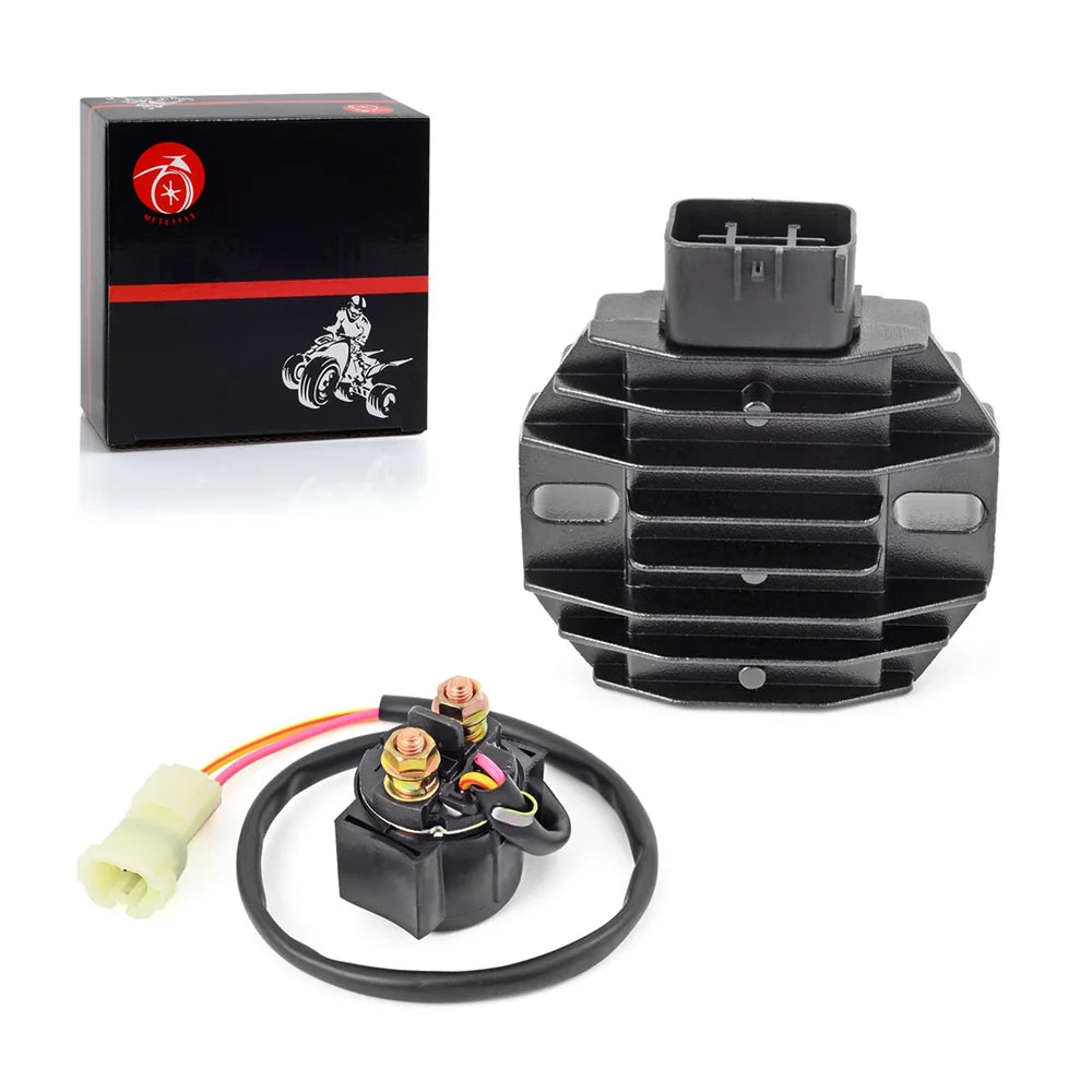 Voltage Regulator Rectifier and Starter Relay Solenoid for Honda Recon 250 TRX250 TE TM 2005-2021