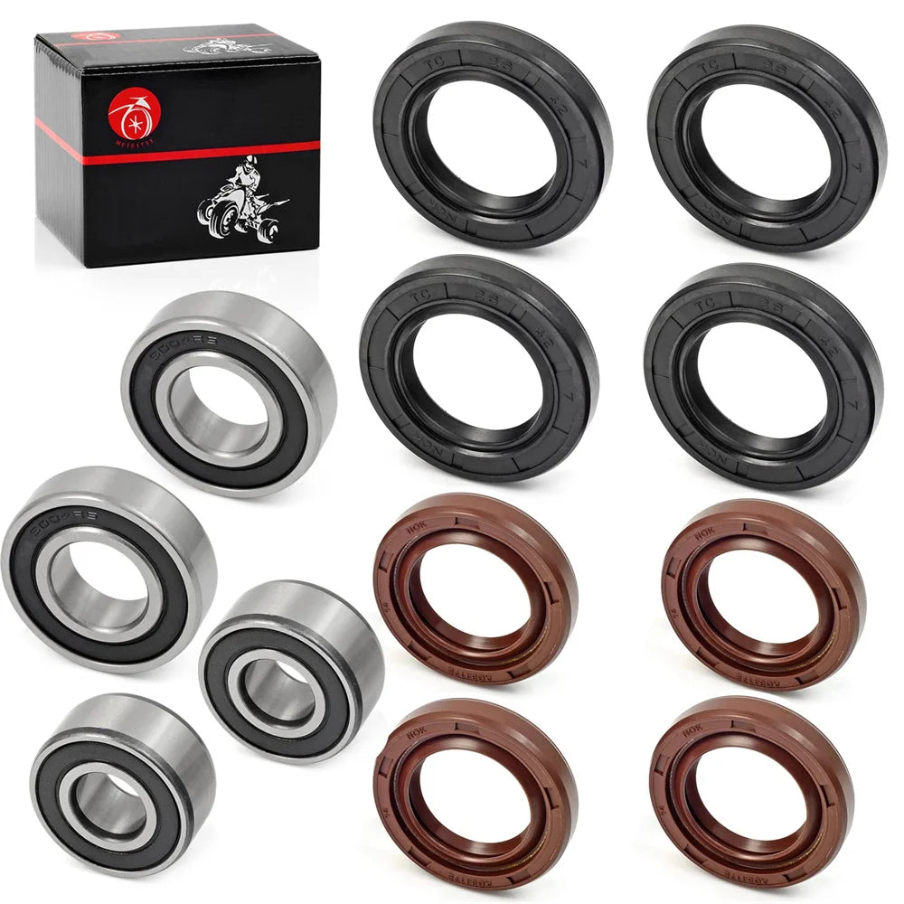 Front Wheel Bearing Seal Kit for Suzuki Z400 LTZ250 LTZ400 LTR450 LT230E LT230S LT500R LT250R LT250S Arctic Cat 400 DVX Kawasaki KFX400