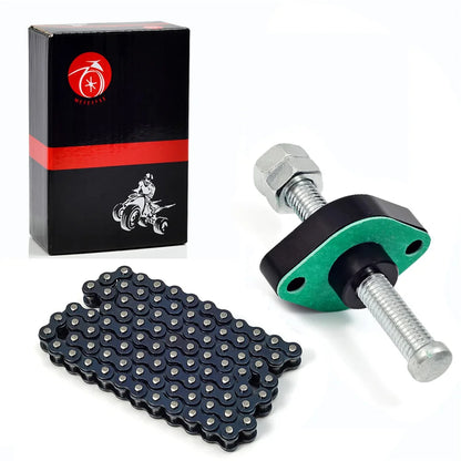 Cam Timing Chain 90L & CNC Manual Tensioner for Yamaha 350cc Models 1987-2013