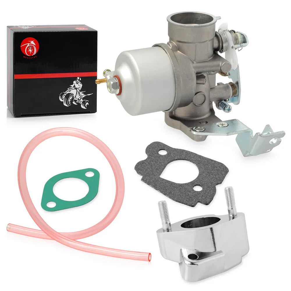 Carburetor and Aluminum Intake Manifold Boot with Gasket for Yamaha Golf Cart G2 G8 G9 G11 1985-1995