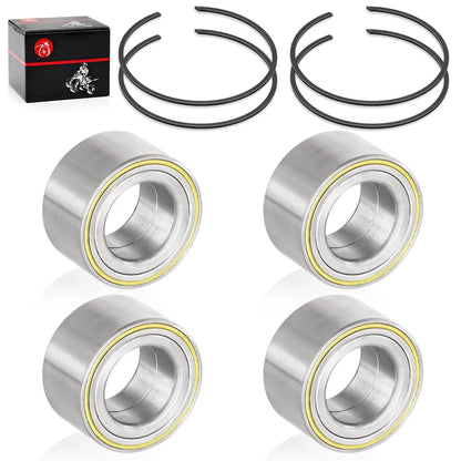4pc Front Rear Wheel Bearing & Circlip Kit for Can-Am Maverick X3 MAX Turbo R RR 2017-2023 293350109 293350129 293350151 293370102