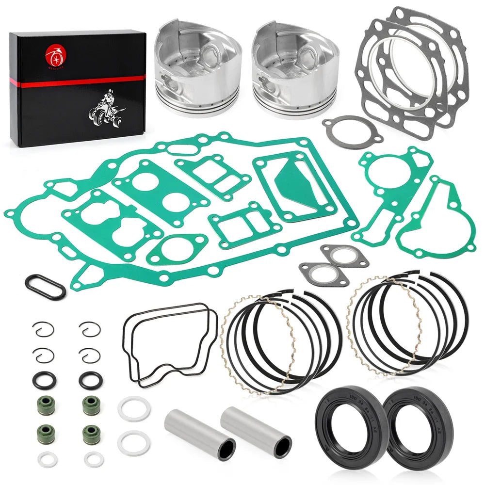 Engine Top End Rebuild Kit STD Piston Ring Gasket Seal For Kawasaki Mule 2500 2510 2520 3000 3010 3020 4000 4010 Trans KAF620