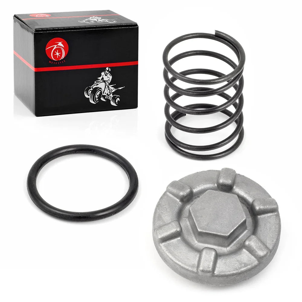 Oil Drain Plug with O-Ring and Spring for Yamaha Raptor Warrior 350 Big Bear 400 Grizzly 400 450 600 Kodiak 400 Rhino Wolverine 450