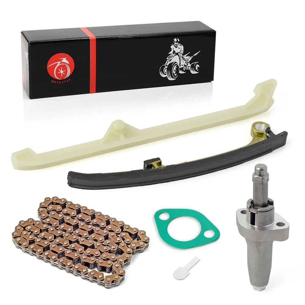 Cam Timing Chain and Tensioner Lifter Guide for Honda Pioneer 700 SXS700 Big Red MUV700 Rincon 680 TRX680 2003-2022
