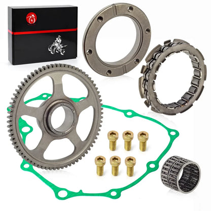 Starter Clutch One Way Bearing and Gear Idler Kit with Gasket for Honda TRX400EX 1999-2007