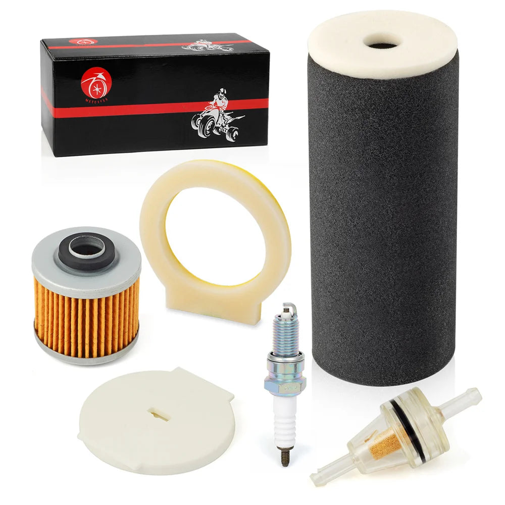 Air Filter Foam End Cap Oil Filter Spark Plug for Yamaha Grizzly 600 1998-2001 1UY-14451-00-00