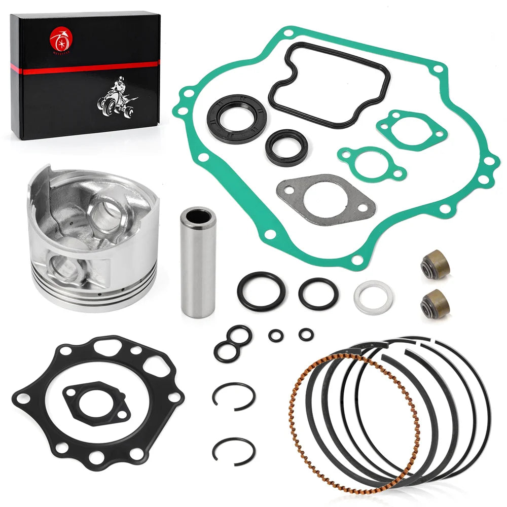 Engine Rebuild Gasket Kit with Piston, Rings, and Seals for Kawasaki Mule 500 520 550 1990-2004
