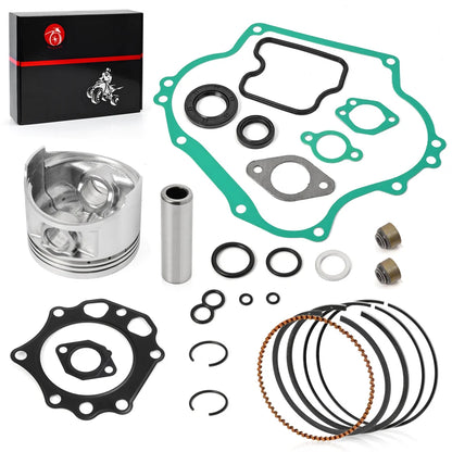 Engine Rebuild Gasket Kit with Piston, Rings, and Seals for Kawasaki Mule 500 520 550 1990-2004