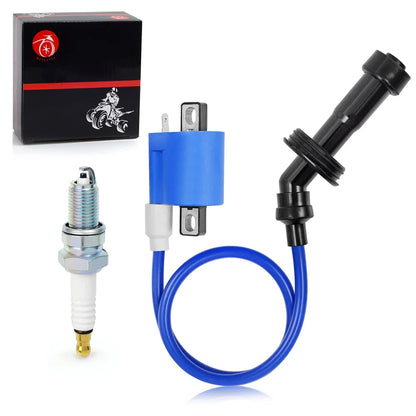 Ignition Coil Spark Plug Cap and Boot for Yamaha Raptor 660R Grizzly 660 Rhino 660 2001-2008