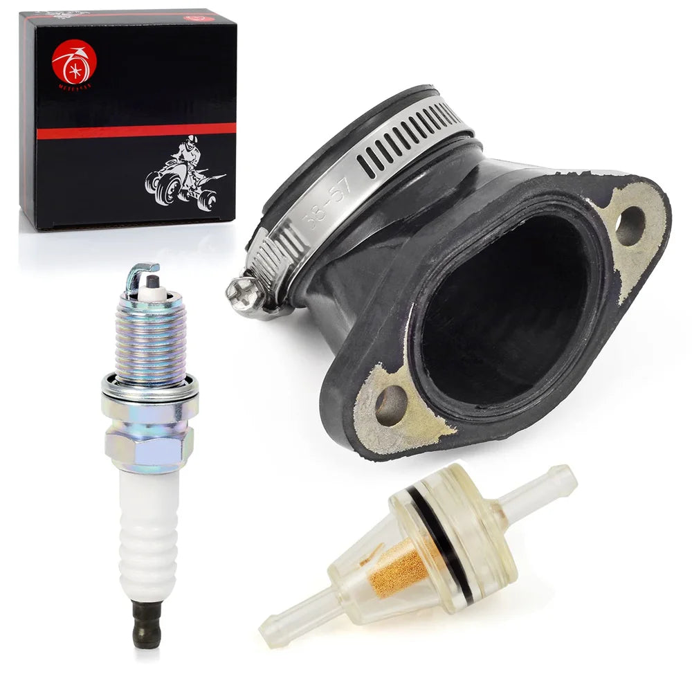 Carb Intake Manifold Boot Spark Plug for Polaris Sportsman 500 4x4 6x6 335 400 Magnum 425 500 Big Boss 500 Ranger 400