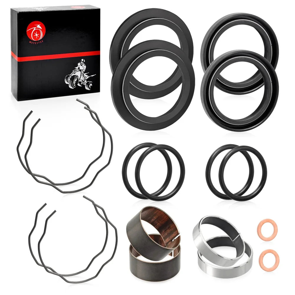 Fork Bushing Dust Oil Seals Kit for Yamaha V-Star 650 950 1100 1300 XVS650 XVS950 XVS1100 XVS1300 MT07 FZ07 XSR 700
