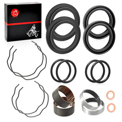 Fork Bushing Dust Oil Seals Kit for Yamaha V-Star 650 950 1100 1300 XVS650 XVS950 XVS1100 XVS1300 MT07 FZ07 XSR 700