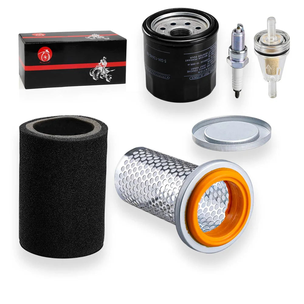 Air Filter & Guide Cage Cap Oil Filter Kit For Yamaha Grizzly 350 400 450 Bruin 350 Kodiak 400 Wolverine 350 450 - 5UH-E4458-00-00