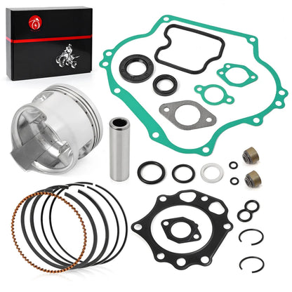 Engine Rebuild Gasket Kit with Piston, Rings, and Seals for Kawasaki Mule 500 520 550 1990-2004